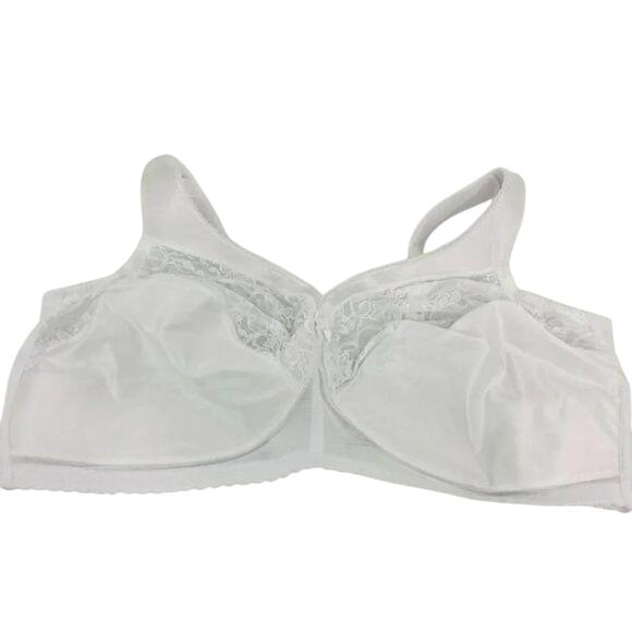 Glamorise Magic Lift Full Figure Support Bra 50F White Womens - Picture 2 of 6